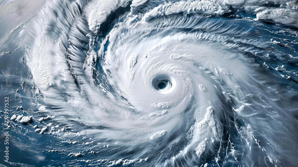 A detailed satellite view captures Hurricane Florence's fury over the Atlantic, showcasing the immense power of this super typhoon, its eye clearly visible from space