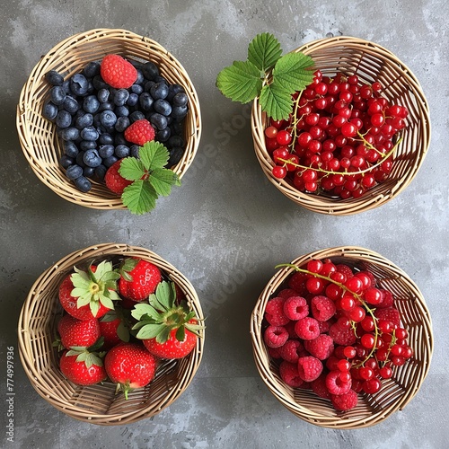 Basket of delicious red fruits.