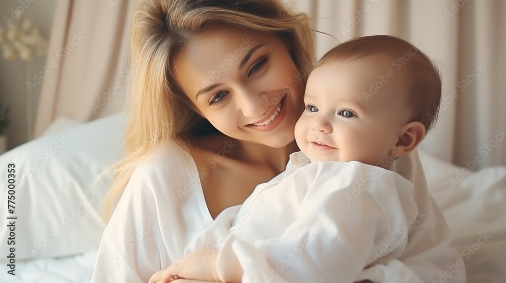 Happy loving family. Mother and her daughter child girl playing and hugging. Happy loving family. Mother and her daughter child girl playing and hugging.