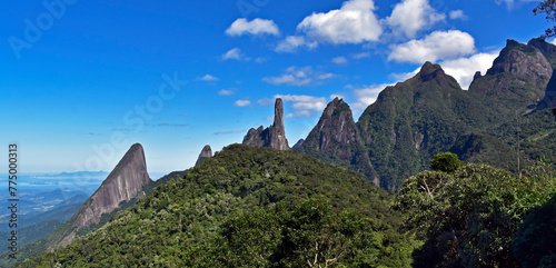 Landscape with mountains in Teresopolis, Rio de Janeiro, Brazil photo