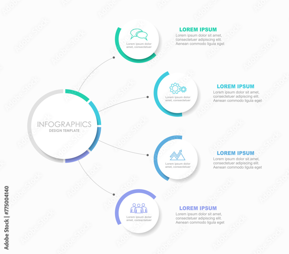 Naklejka premium Infographic design template with place for your data. Vector illustration.
