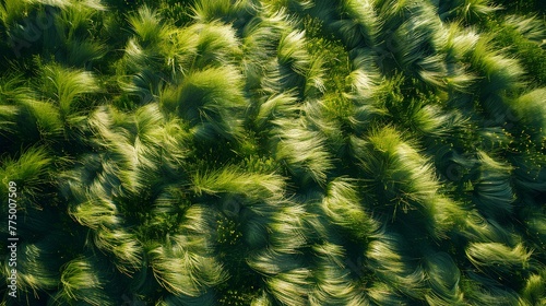 grass in nature is made of green fluffy fur, the grass © AI imagebank