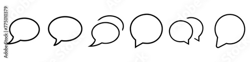 Message icon vector set. Chat illustration sign collection. Forum symbol. Communication logo.