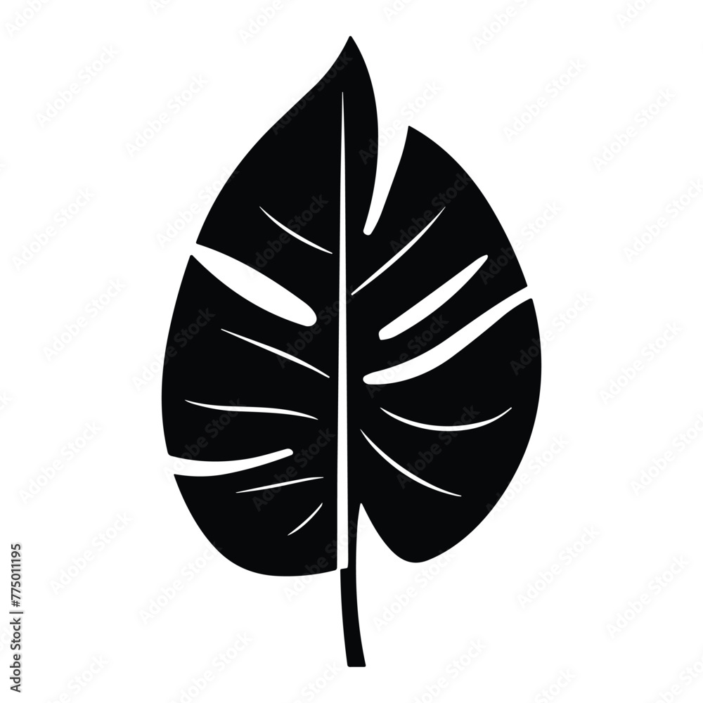 palm banana leaf silhouette vector. palm banana leaf silhouette vector.