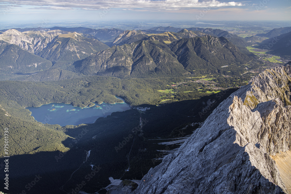 Zugspitze, the highest peak of the Wetterstein Mountains, Germany