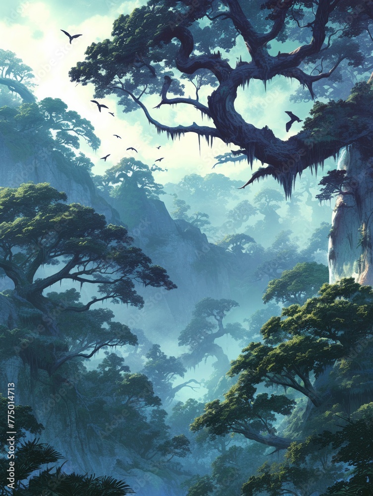 Fototapeta premium Indri,Surreal landscapes