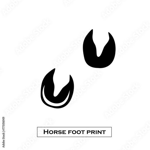 horse footprint silhouette SVG
