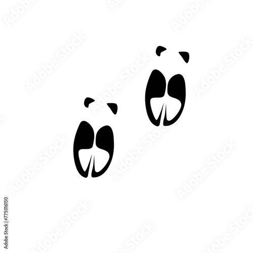 Deer foot print silhouette SVG