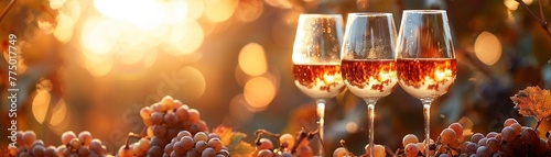 Sophisticated Wine Tasting Event with a Blur of Toasting Glasses photo