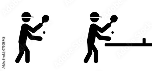 Table tennis and paddle icon. Pingpong spots. table tennis bat and ball. ping pong game. Ping pong rackets and balls. Table tennis player. Tennis racket. Ping pong ball with paddle. Table tennis day