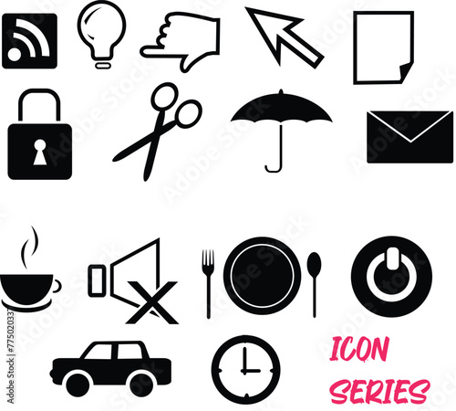 Big set icons: business, shopping, device, technology, medical, ecology, food & drink and many more for any cases of life using – vector