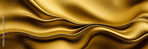 Captivating Contrasts: Abstract Blurry Gradient Fluid on Luxurious Gold Background Color Silk Texture.