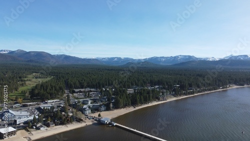 Aerial view of South Lake Tahoe, California.
