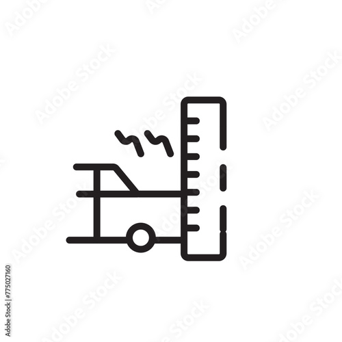 Crash Test Car Line Icon