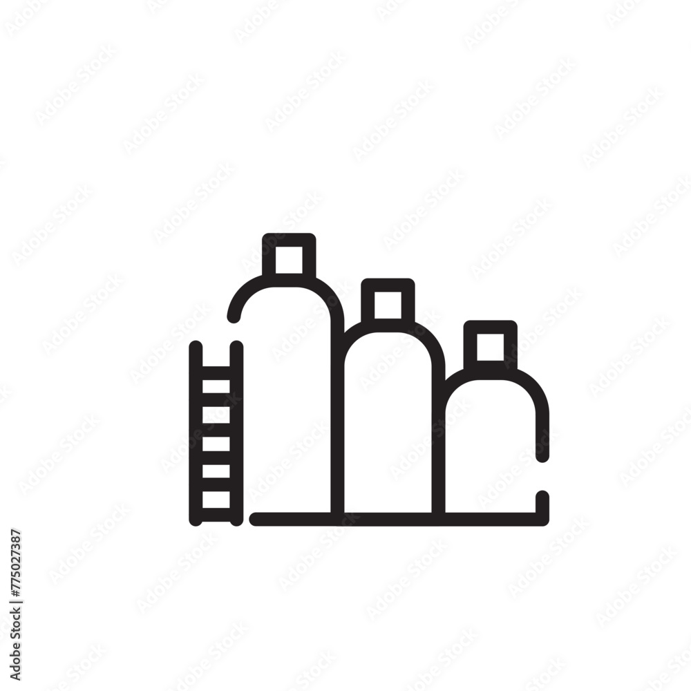 Industry Machine Plant Line Icon Industry Machine Plant Line Icon