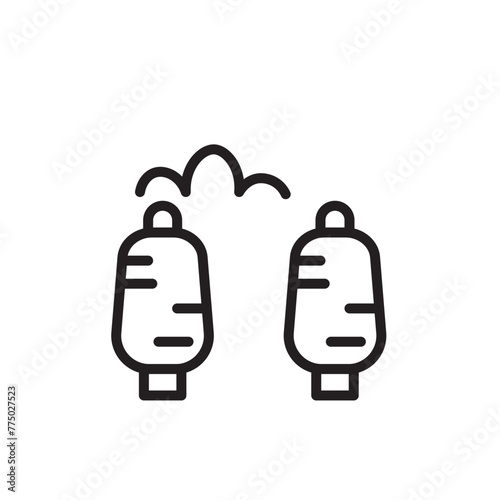 Cotton Spools Plant Line Icon