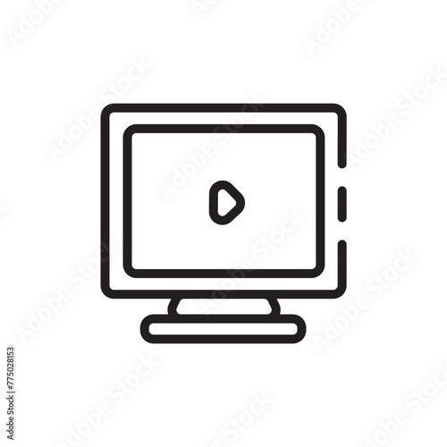 Video Internal Corporate Line Icon