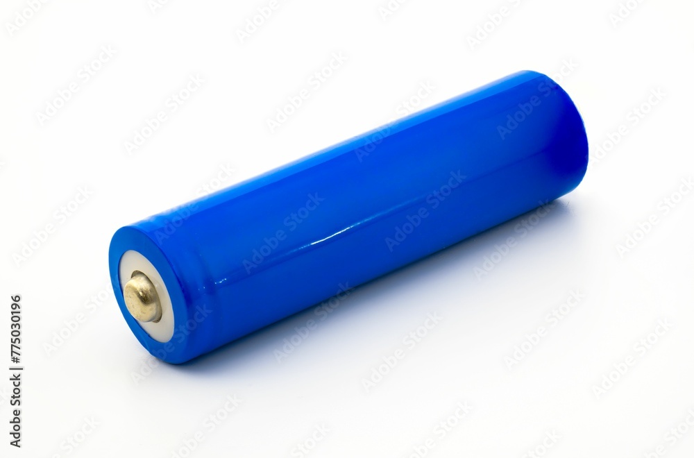 Image of a single blue BEMATIK Rechargeable battery in the white background. Image of a single blue BEMATIK Rechargeable battery in the white background.