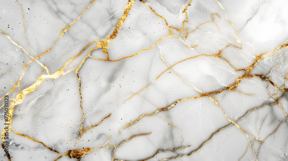 Luxurious Marble Texture with Delicate Gold Veins for Elegant Interior Design Backgrounds
