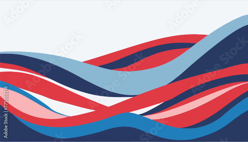 Abstract Wave Backgrounds in Blue and Red for Wallpaper Designs photo