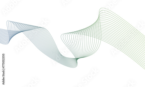 creative colorful line wave art abstract vector template illustration on white background