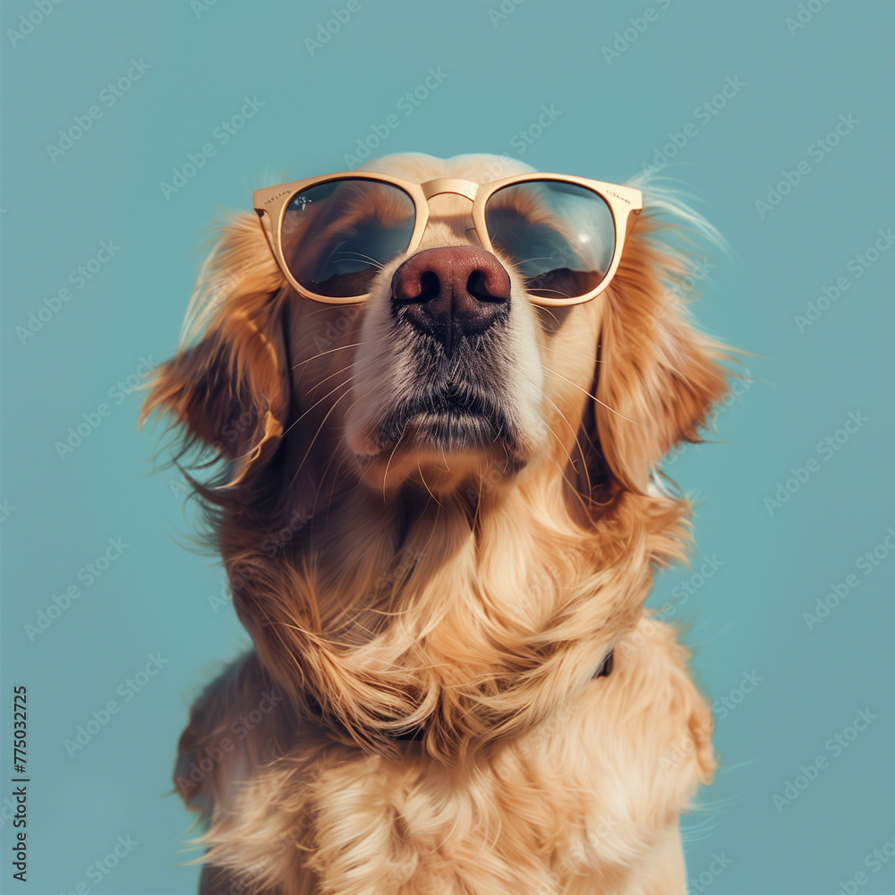 Dog wearing Sunglasses