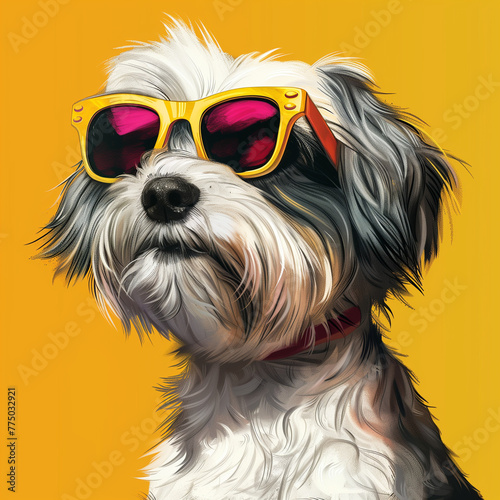 Dog wearing Sunglasses © SP