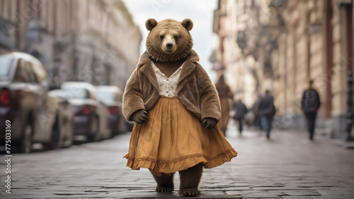 Female bear in the street