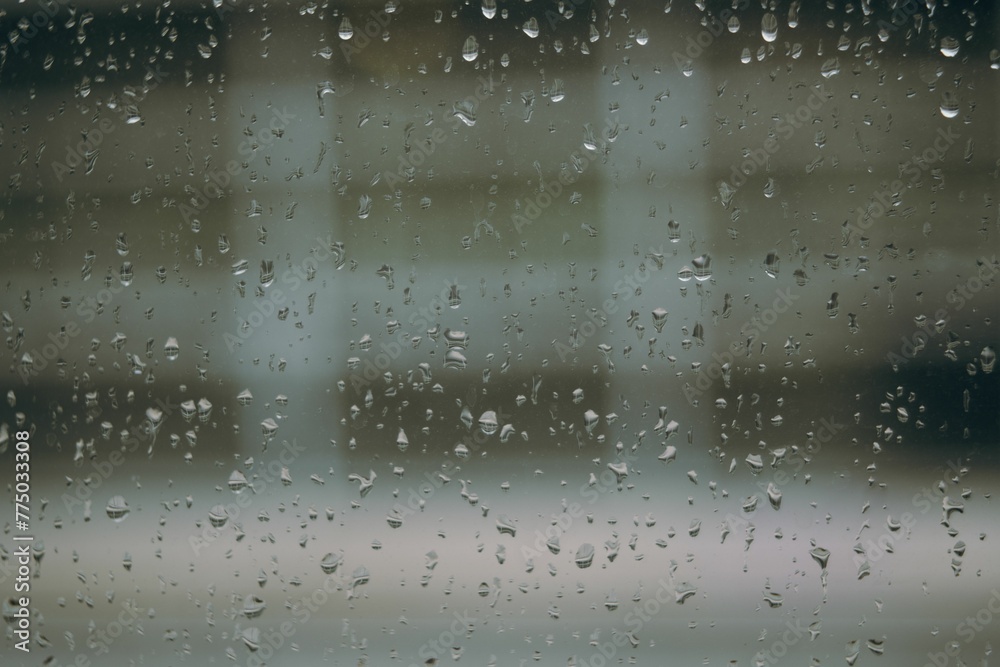 Background of window with rain dropes