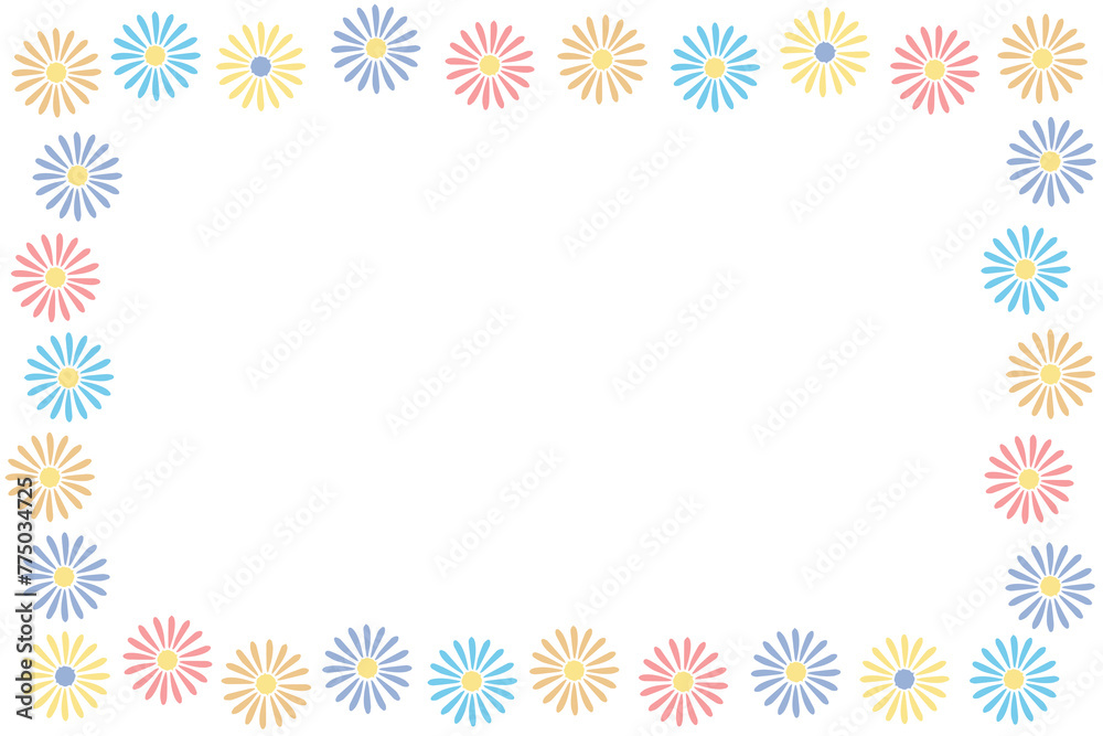 Garden flowers, plants, botanical background. Small bright flowers. Vector illustration. Garden flowers, plants, botanical background. Small bright flowers. Vector illustration.