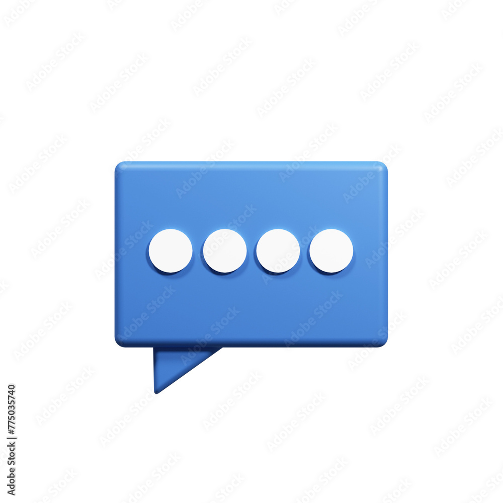 3d Chat speech bubble icon