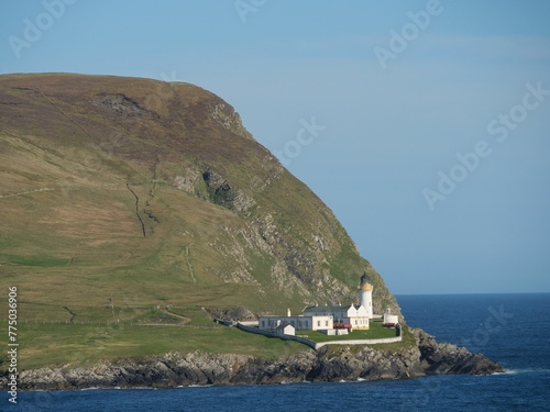 Obraz na plátně Beautiful countryside landscape in shetland, Lerwick, Scotland