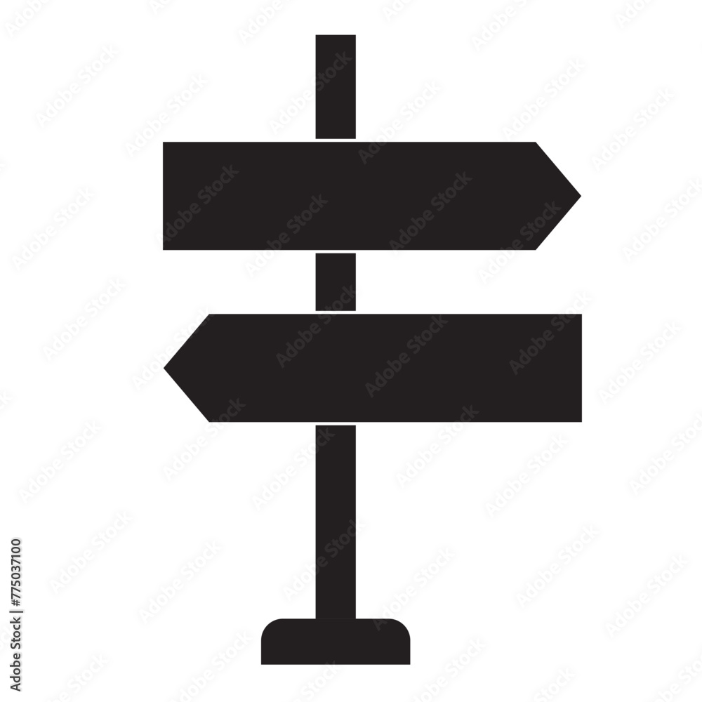 Road traffic sign. Signpost icon isolated on white background. Road traffic sign. Signpost icon isolated on white background.