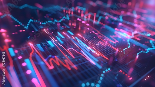 Dynamic 3D Graph Showcasing Thriving Market Trends and Investment Opportunities