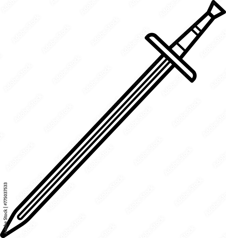 Sword Outline Icon