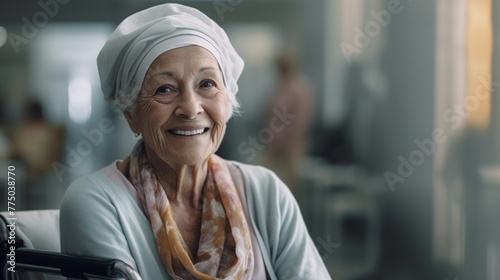 A Radiant Senior Woman Smiling photo