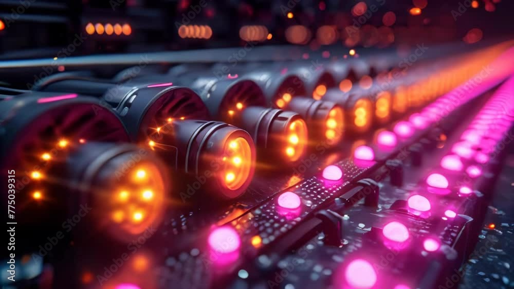Futuristic server room with bright lights. Data center concept Futuristic server room with bright lights. Data center concept
