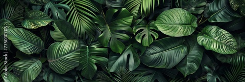 green leafs background HD elegant for banner aspect ratio 3 1