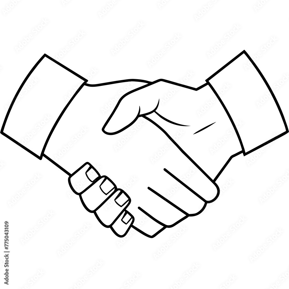 handshake isolated on white background handshake isolated on white background
