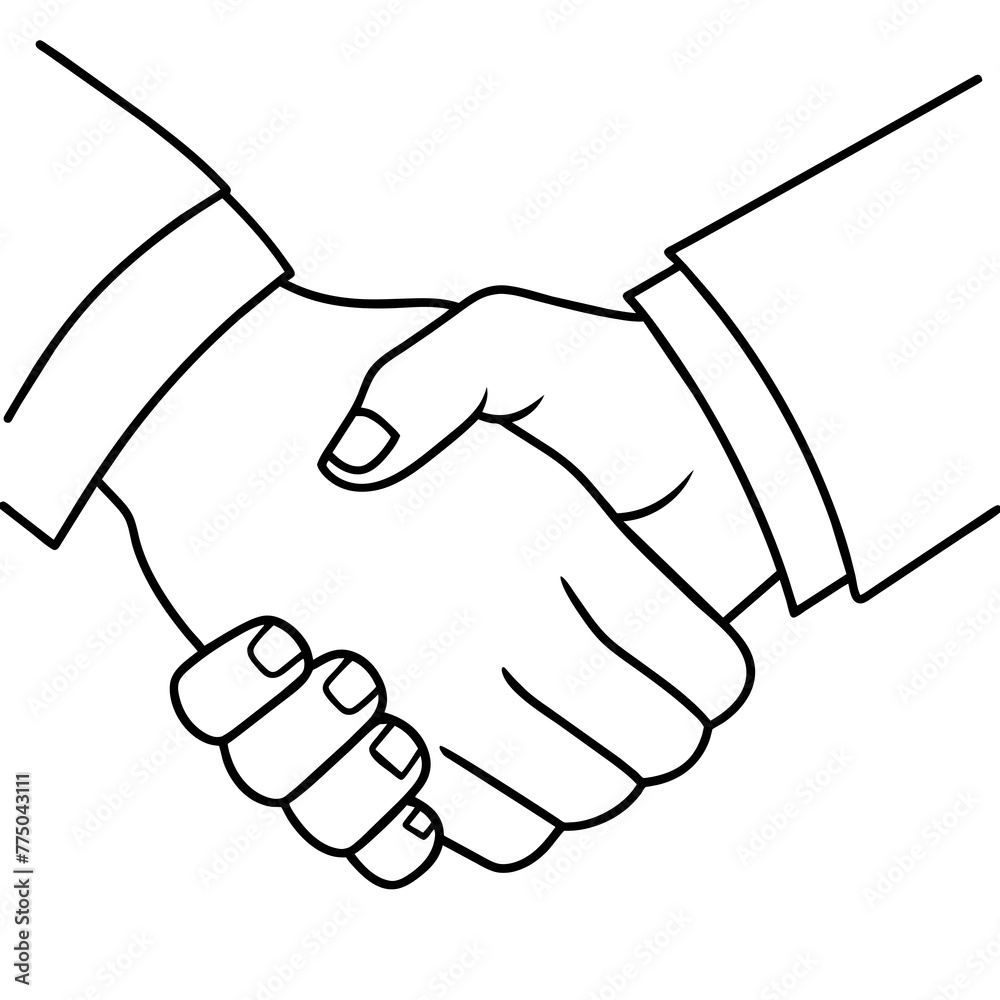 handshake isolated on white background handshake isolated on white background