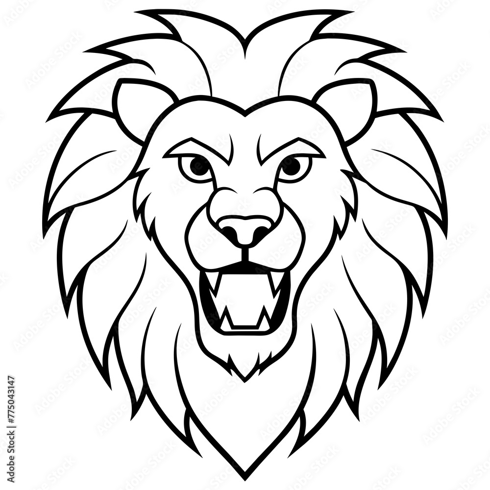 Fototapeta premium lion head mascot