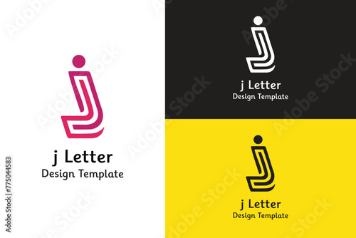 j Letter Logo Template