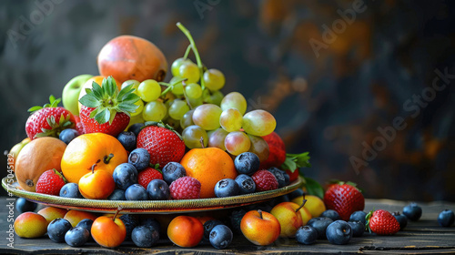 Fresh produce, concept background, generative ai © pronoia