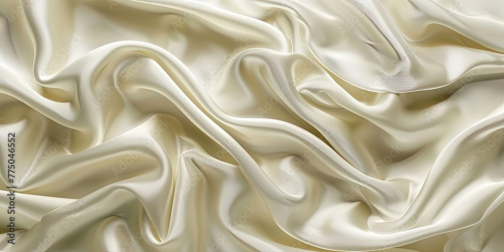 Obraz premium Luxurious wavy background in milk color