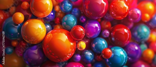 An abstract background featuring mixed-color balls