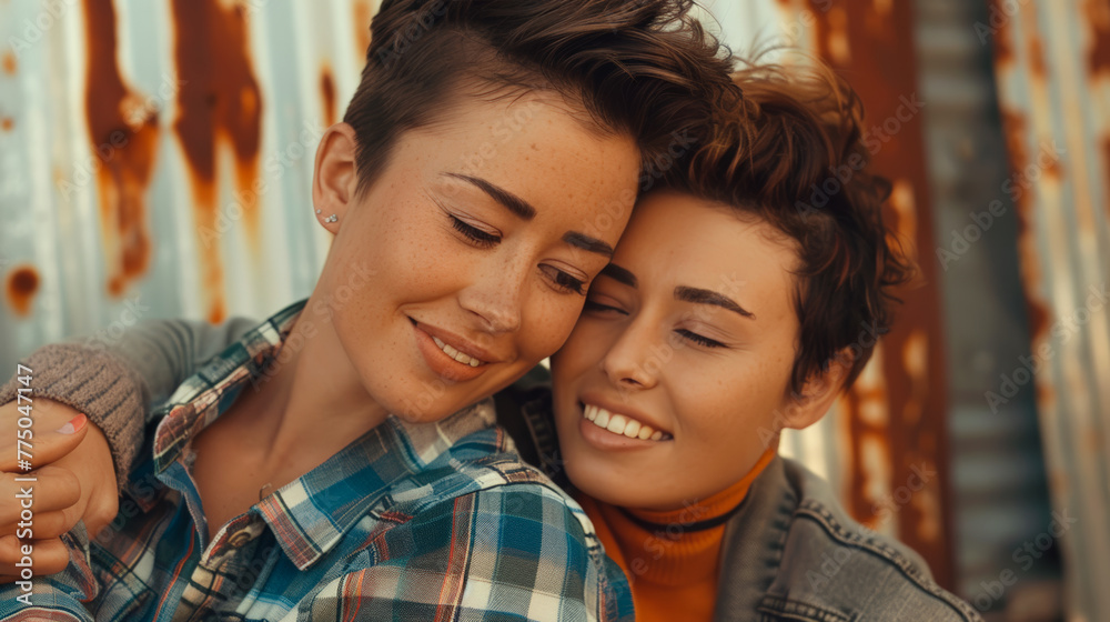 Tender Affection and Comfort Between Two Loving Women Embracing Tender Affection and Comfort Between Two Loving Women Embracing