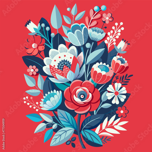 seamless pattern with flowers