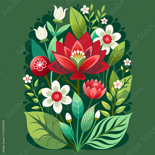 seamless pattern with flowers