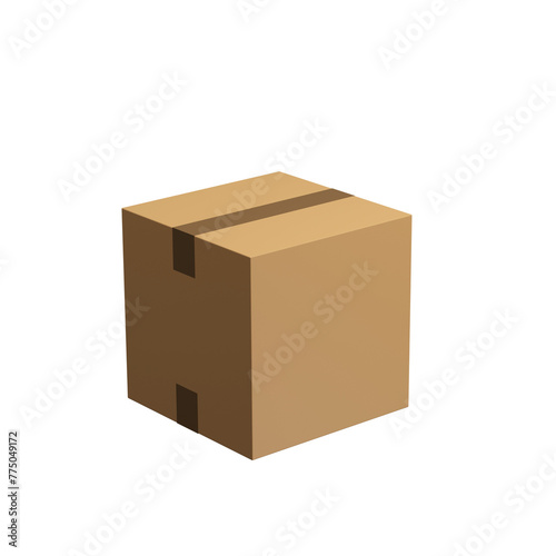 3D cardboard box