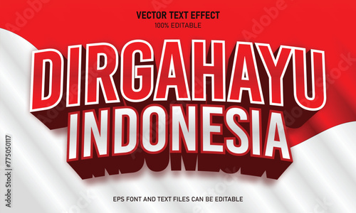 Dirgahayu Indonesia editable text effect